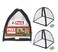 NuVue Products 32100 Pop-Up Garden Netting Pest Guard Covers with Ground Spikes, Mesh Plant Cover Tents for Pest and Animal Control, Pack of 2, Black, 22" x 22" x 22