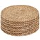 HOIRIX Round Woven Placemats Set of 10,12" Rattan Placemats,Braided Wicker Table Mats Natural Woven Place Mats for Dining Table (12inch Set of 10)