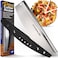 18" Pizza Cutter Rocker Blade by KitchenStar - Sharp Stainless Steel Slicer Knife w Protective Cover, Dishwasher Safe Pizza Oven Accessories, Silver