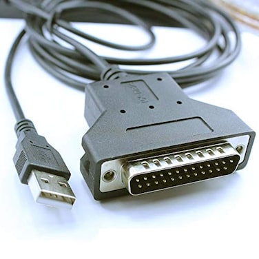 Washinglee USB Programming Cable for Fanuc CNC DNC, USB to DB25 Male Console Cable for Fanuc, Built in FTDI Chip, 6 FT
