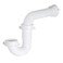 EZ-FLO 1-1/2 Inch P-Trap with Adapter for Tubular Drain Applications, White Polypropylene, 35376