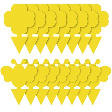 Kensizer 16pcs Yellow Sticky Traps for Gnats, Sticky Fruit Fly Fungus Gnat Trap Bug Traps Killer for White Flies, Aphids, Leaf Miners, Thrips Indoor Outdoor