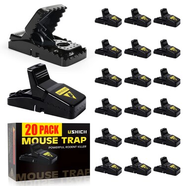 Mouse Traps,Mice Traps for House,Small Rat Traps That Work,Mice Killer Indoor Mouse Snap Traps No See Kill Mousetraps Quick Effective Mouse Catcher for Family and Pet-20 Pack