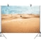 STS 9x6ft Desert Landscape Photography Backdrop Sand Dunes Sparse Green Shrub Plant Trees Blue Sky Natural Scenery Background BJZYSS23
