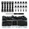 Picture Hanging Kit 251 PCS, Include 50 Sawtooth Picture Hangers, 50 D Ring Picture Hangers, 150 Screws and 1 Screwdriver, Picture Frame Hanging Hardware, Picture Frame Hanging Kit for Wall, Black