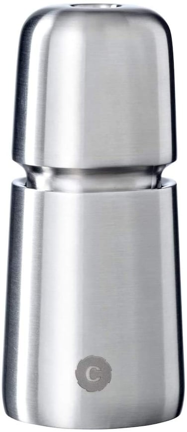 CrushGrind Stockholm Salt- or Pepper Grinder with patented ceramic grinder (110mm, Stainless Steel, 1 Pack)