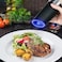 Electric Salt and Pepper Grinder Set, Gravity Sensor, Automatic Pepper Mill, One Hand Operation, Battery-Operated with Adjustable Coarseness, Blue Led Light (Black 2 Pack)