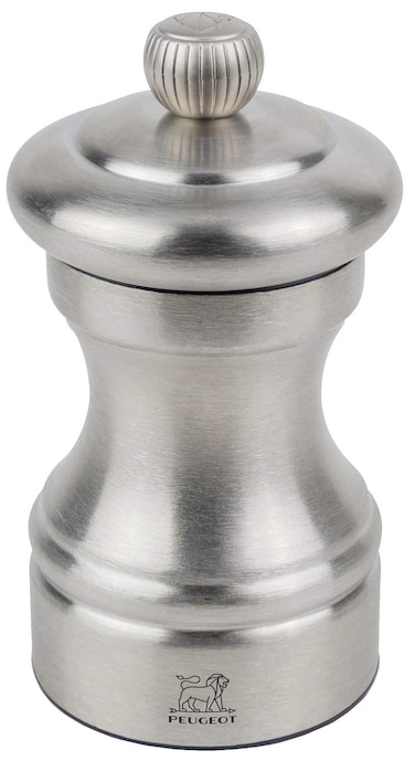 Peugeot 33033 Bistro Chef Salt Mill, 10cm/4", Stainless Steel