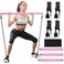 Pilates Bar Kit with Resistance Bands, Portable Pilates Bar for Home Gym Workout, Adjustable 3-Section Pilates Stick Bar for Women and Men Full Body Shaping