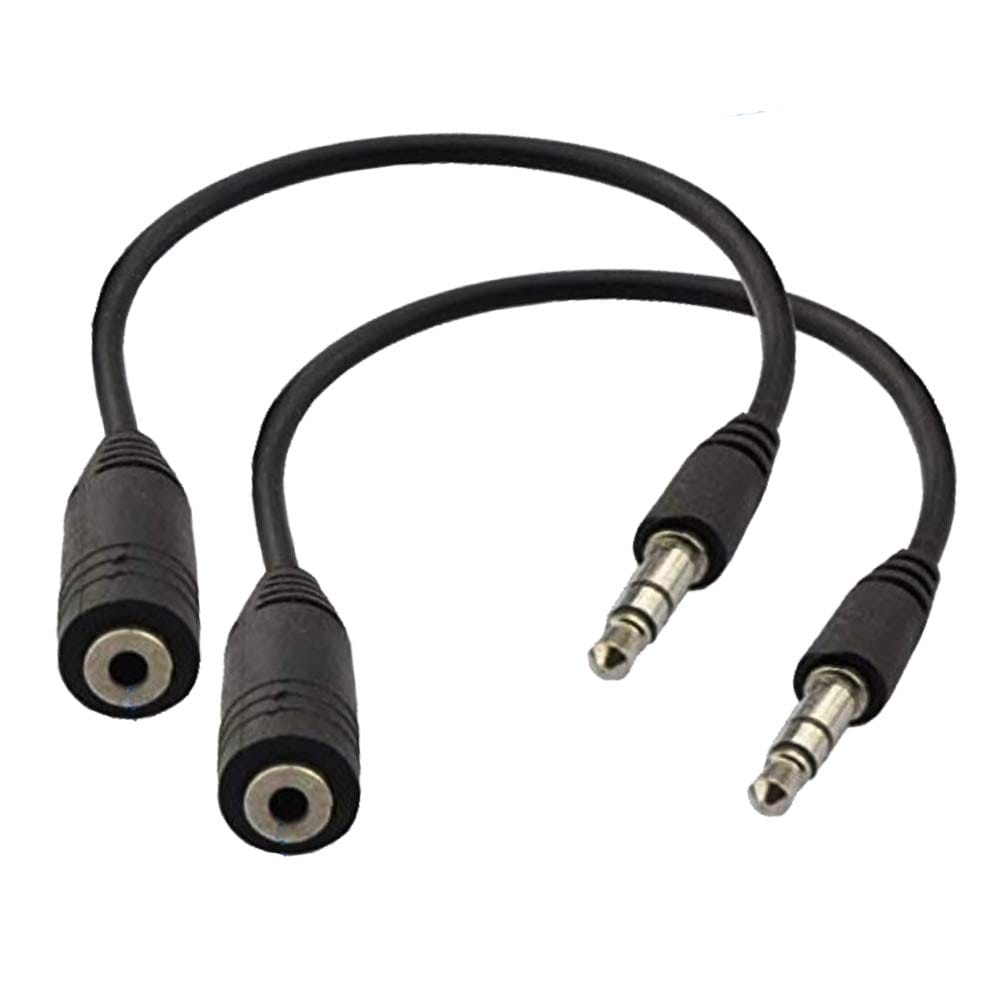 Seadream Seadream 3-pole 3 Male To 2 Female Headset Audio Adapter Cable Extender 3.5 MM 6 inch