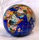 Unique Art 4.3" (110 mm) Diameter Gemstone Globe Paperweight Paper weight (Blue Pearl Swirl)
