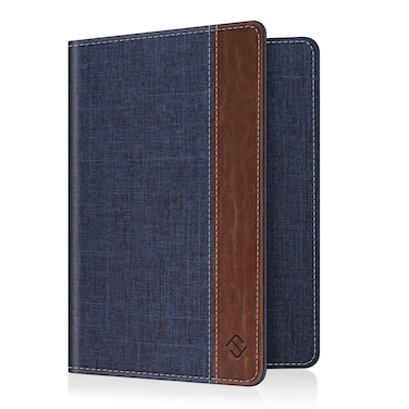 Fintie Passport Holder, Slim Travel Wallet RFID Blocking Card Case Cover Passport Cover Protector Essentials with Credit Card Slots for Women/Men, Denim Indigo Brown