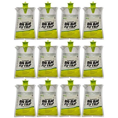 RESCUE! Big Bag Fly Trap &acirc;&euro;&ldquo; Disposable, Outdoor Use - 12 Traps