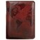 kandouren RFID Blocking Passport Holder Cover Case,Travel Luggage Passport Wallet Made with Brown Map Crazy Horse PU Leather for Men &amp; Women