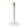 Bloomingville Modern Marble Paper Towel Holder with Brass Accent Band, White