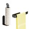 2pcs Jasni Paper Towel Holder, Paper Towel Holder, SUS304 Stainless Steel Paper roll Tissue Holder Under Cabinet for Kitchen, Counter, Bathroom, Self Adhesive or Drilling Wall Mounted (2Pcs Black)