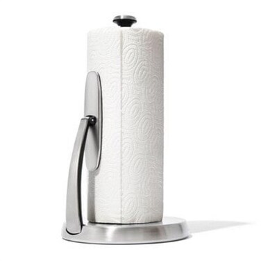 OXO Good Grips SimplyTear Paper Towel Holder, Stain Less Steel