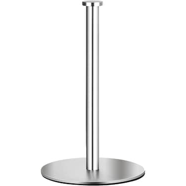 Paper Towel Holder Countertop, OBODING, Kitchen Paper Towel Holder Stand for Kitchen and Bathroom Organization and Storage, Paper Towel Holders for Standard and Large Size Rolls (Silver)