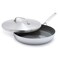 GreenPan GP5 Stainless Steel 5-Ply Healthy Ceramic Nonstick 12" Frying Pan Skillet with Lid, Scratch Resistant, Induction, Dishwasher &amp; Oven Safe, PFAS-Free
