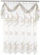 Popular Bath Bloomfield Sheer SC with Valance Shower Curtain, Beige