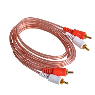 fmuser 10ft RCA to RCA Cable, Transparent Sheath RCA Male to RCA Male Audio Cable, Suitable for Home Theater, HDTV, Amplifiers, Subwoofer, Car Audio, Speakers, Audio Mixer