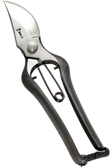 RANSHOU Japanese Pruning Shears for Gardening 9&acirc;&euro; [Large] Made in JAPAN, Professional Heavy Duty Bypass Pruners, Hand Forged Japanese Carbon Steel Blade, Spring Loaded Handle, Black