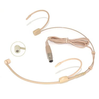XGWTH Headset Microphone Double Over Ear Earset Headworn Mic Condenser Cardioid Compatible with AKG Wireless System Bodypack Transmitter Mini 3pin XLR TA3F Plug