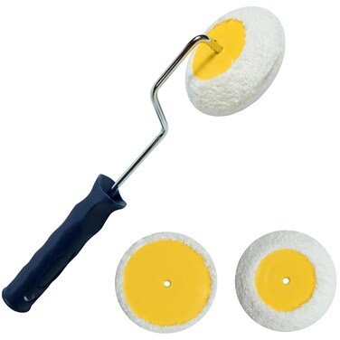 Corner Paint Roller Kit, Corner Roller，3 Pieces Mini Drywall Corner Roller for Use with Water-Based, Oil Or Enamel Paints Edger Corner Paint Roller Tool for Home Office Wall Painting Decoration
