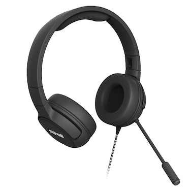 Maxell Kids Overear Headset with Boom Mic -Safe Listening with 85dB-95dB Volume Limiting, Flexible Boom Mic, Chew Proof Cord, Mute &amp; Volume Control, Share Port