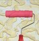 Greek Art 7" DIY Patterned Paint Roller Decorative Rubber Roller Decorative Art Roller Texture Roller with Plastic Handle (Pattern D7)