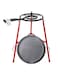 ZENDEU ECO-SET Paella Pan Set with Burner and Reinforced Tripod Legs - 18 inch Carbon Steel Paella Pan and 2 Ring Paella Burner / 12 Servings
