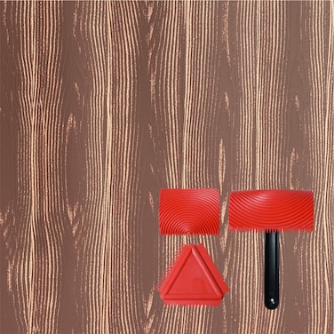 Nichiyo Wood Graining Painting Tool Set, Rubber Empaistic Wood Grain Tool Household Wall Art Paint 4"(MS1814)