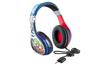 eKids Avengers Kids Adjustable Headband, Stereo Sound, 3.5Mm Jack, Volume Limited Headphones for School, Home, Travel
