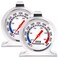 Anvin Oven Thermometers Large Dial Oven Grill Monitoring Cooking Thermometer with Dual-Scale 50-300&deg;C/100-600&deg;F for BBQ Baking, Hooks or Stands Alone Thermometers Durable Steel (Pack of 2)