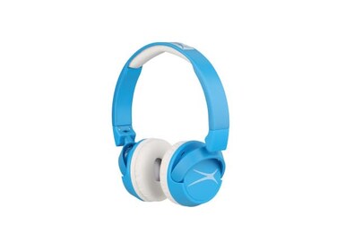 Altec Lansing Kid Safe 2-in-1 Bluetooth and Wired Headphones, Noise Cancelling, Volume Control, Wireless, Foldable Design (Blue)
