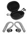 OXID AudioBuds True Wireless Bluetooth Headphones with Charging &amp; Protective Case for Over 15 Hours Playtime - Unique Over-Ear Design Stays in Place While Running - Not Compatible with Android (Grey)