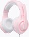 Pink Cat Ear Headphones Over Ear for Gaming PC, 3.5mm Wired Gaming Headset with Noise Cancelling Mic, Soft Memory Earmuffs Stereo Headset for PS4, PS5, Xbox, Laptop, Mac, Tablet, Smartphone