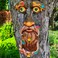 Mood Lab Tree Face Decor - Outdoor Tree Bird Feeder - Old Man Tree Face Decoration - Tree Garden Hugger - Yard Art Statues