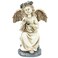 Design Toscano Goodwill Little Girl Angel Religious Garden Statue, 7 inches Wide, 10 inches Tall, Cast Stone Resin, Antique Stone Finish