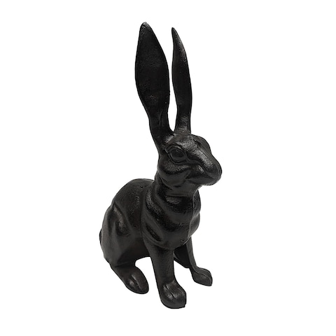 Cast Iron Rabbit Door Stop Stopper Outdoor Patio Yard Garden Statue Home Decor