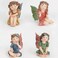 Bits and Pieces - Set of Four Adorable Hand Painted Winged Fairies with Gems - Made of Durable Polyresin to Make Perfect Garden Statues
