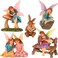 Mood Lab Fairy Garden - Miniature Reading Fairies Figurines Set - Statues &amp; Accessories Decor Kit of 6 pcs