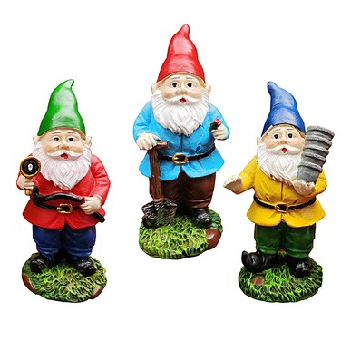 JIUMO Miniature Garden Gnome Sets Fairy Garden Gnomes Outdoor Small Gnome Figurines Fairy Garden Accessories Gnome Garden Decorations