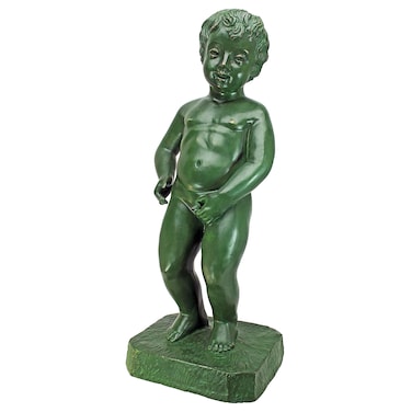 Design Toscano PK899 Boy of Brussels Garden Statue, Cast Bronze