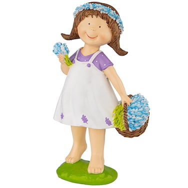 Design Toscano Bluebonnet Twins Springtime Child Garden Statue: Juliette Girl