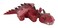 Top Collection Miniature Fairy Garden and Terrarium Sleeping Mini Dragon Statue, Red