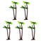 E-outstanding Miniature Coconut Tree 5PCS 13cm Plastic Coconut Palm Trees Mini Plant Pots Bonsai Craft for Micro Landscape Dollhouse Fairy Garden DIY Decor