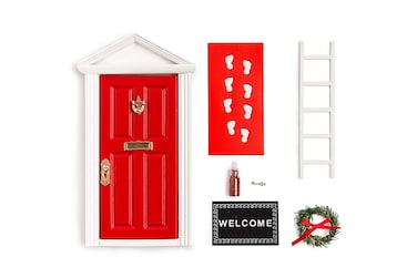 The Red Miniature Tiny Wooden Tooth Fairy Door/Fairy Doors and Accessories Fairy Tale idea Craft Activities for Present