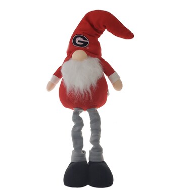 University of Georgia Fan Gnome by Hanna&rsquo;s Handiworks &ndash; Plush Poseable Bulldogs Gnome with Stretch Legs &ndash; Adjusts to 35 inches - Represent your NCAA College &amp; Show Team Spirit with Fan D&eacute;cor