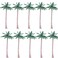 Dong Huang 20pcs Plastic Fake Mini Coconut Palm Tree for Crafts, Artificial Miniature Plant Pots Bonsai Craft Micro Landscape DIY Decor, Miniature Beach Accessories